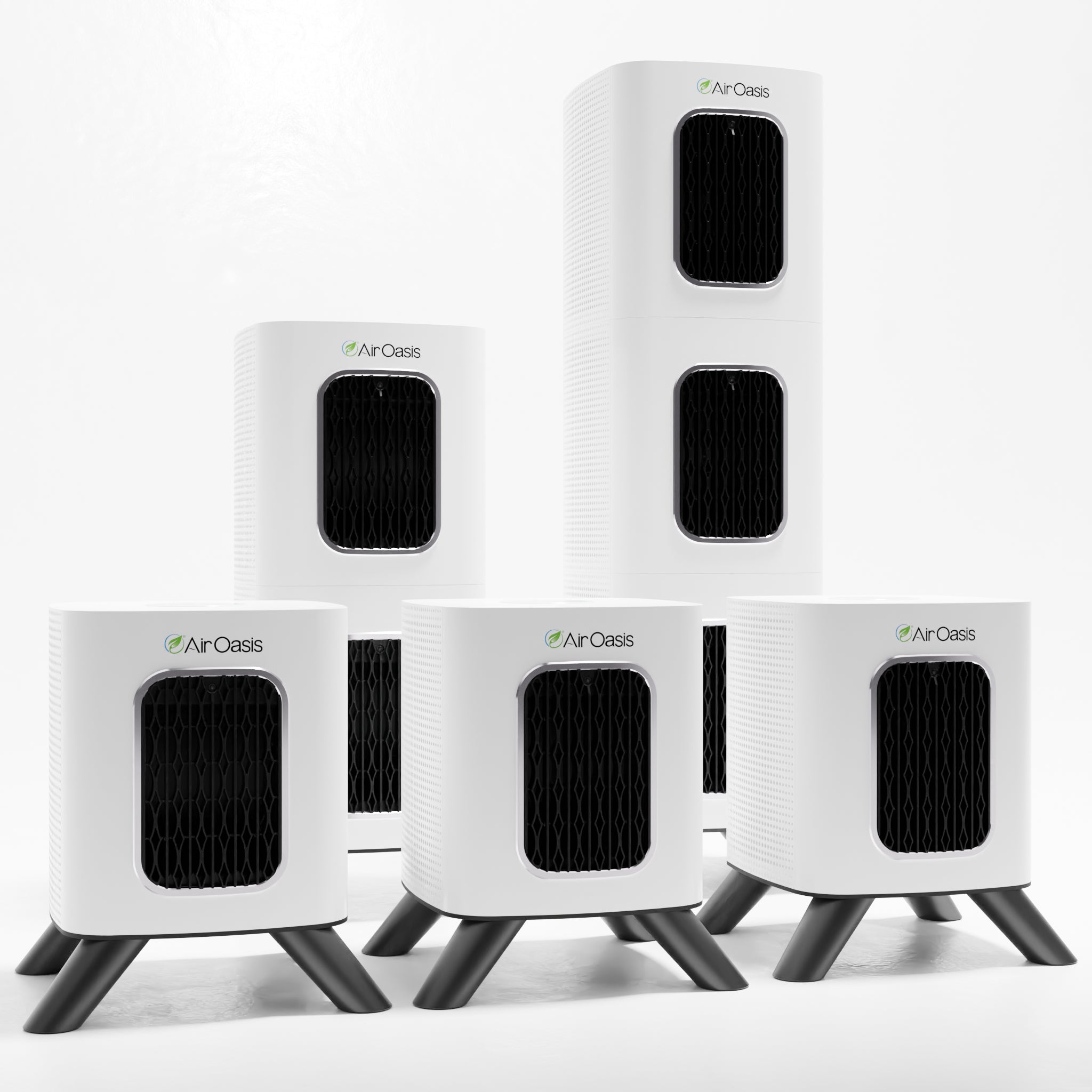 whole home air purifier bundle with 3 small, one medium and one large iAdatpAir