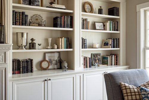 What built-in shelving can quietly trap in your air.