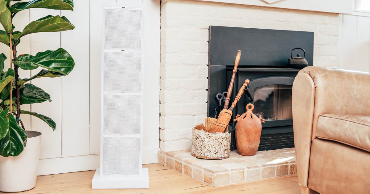  Air Oasis' Large iAdaptAir placed by a fireplace