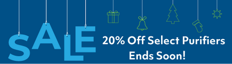 Promotional banner with 'SALE' text and discount offer on a blue background