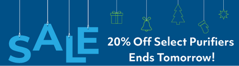 Promotional banner with 'SALE' text and holiday-themed icons on a blue background.