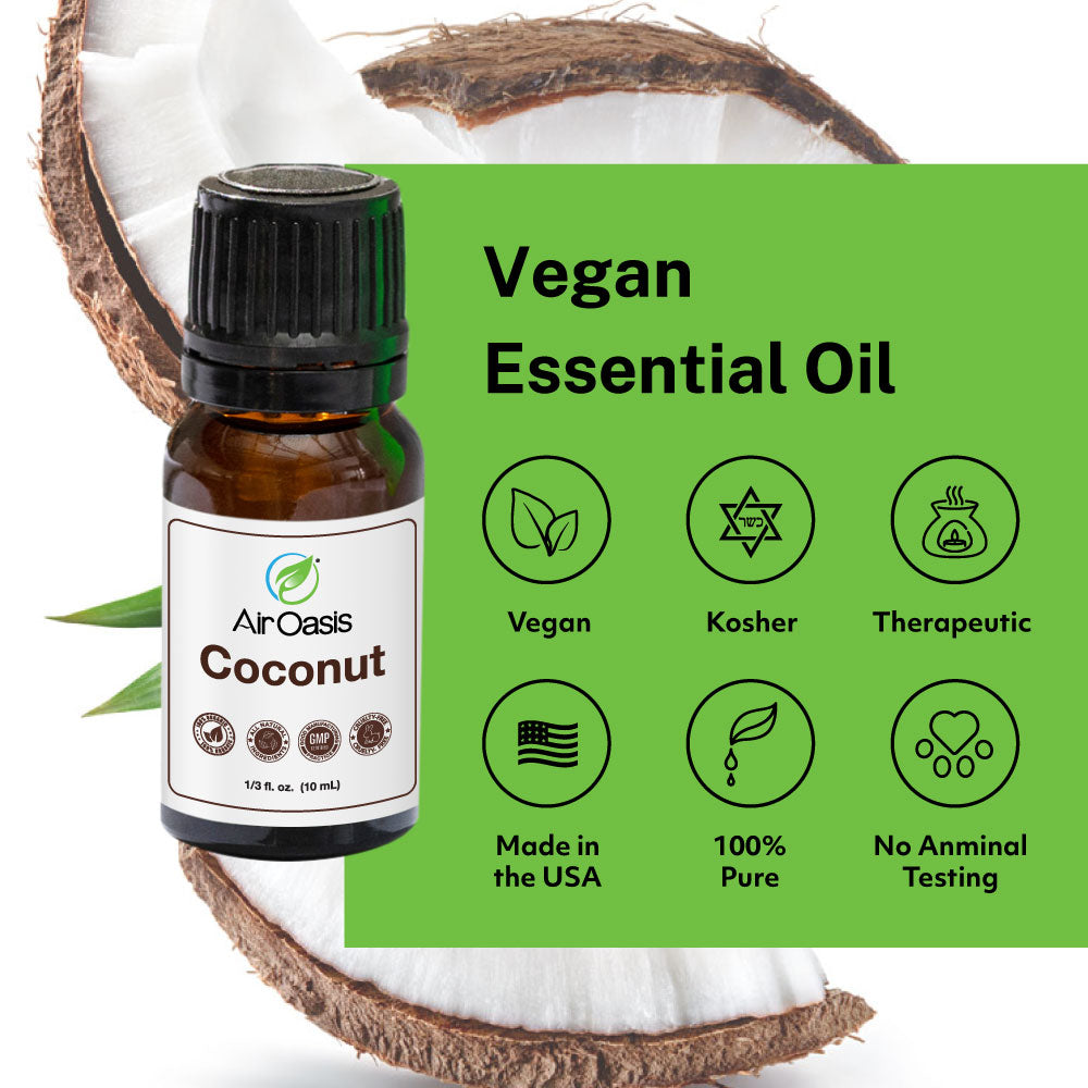 100% Pure Coconut Essential Oil for Diffuser, 10 ml Therapeutic Grade  Coconut Essential Oil for Humidifier, Aromatherapy Coconut Essential Oil  for Skin and Hair Care : : Health & Personal Care