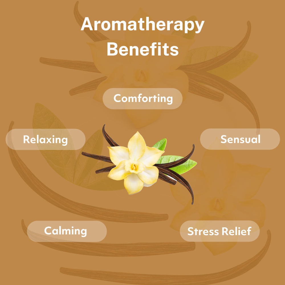 Vanilla essential oil has soothing properties and it helps in