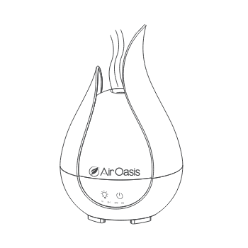 Wireframe visual of the Essential Oli Diffuser by Air Oasis