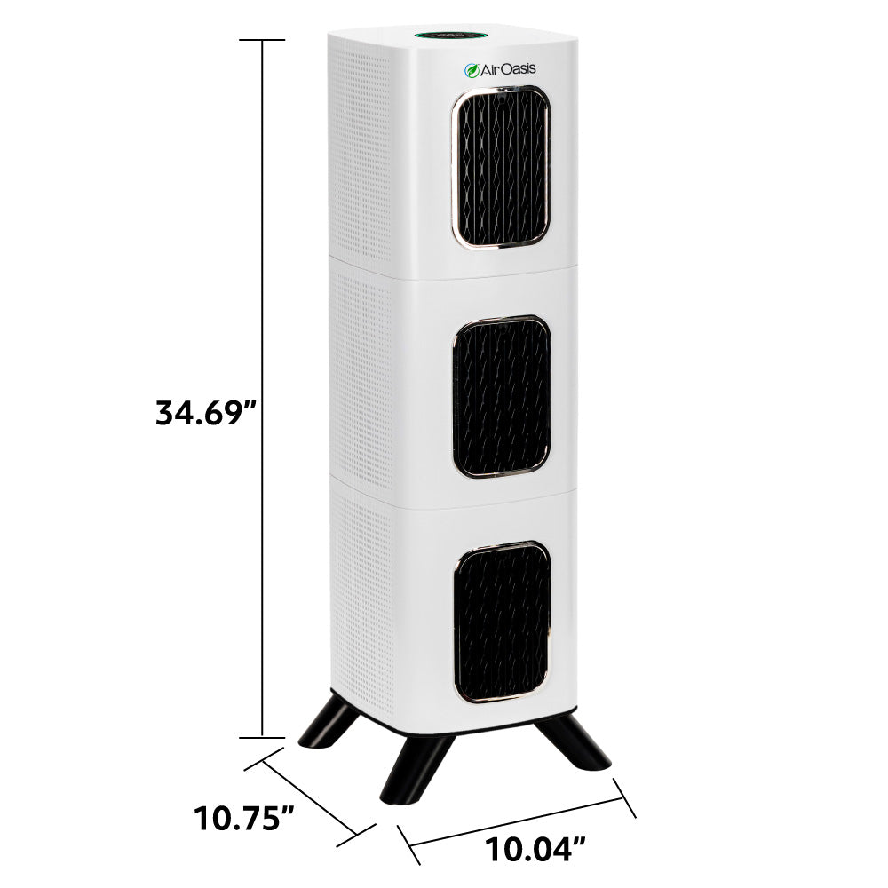 Large iAdaptAir purifier dimensions