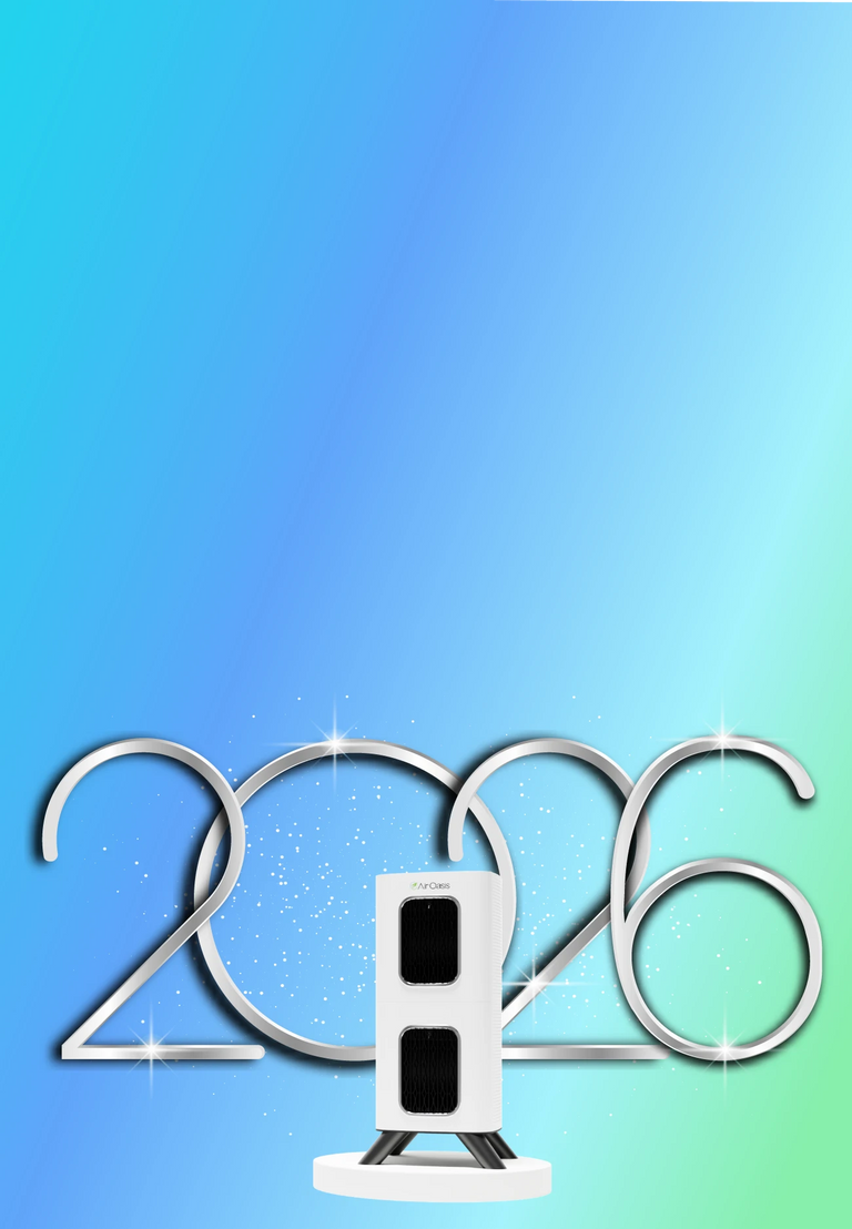 Metallic '2026' design on a gradient blue and green background