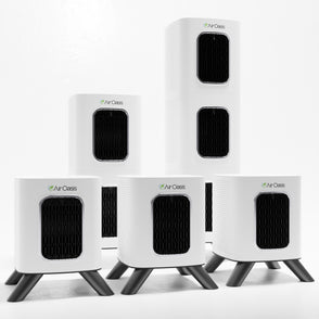 whole home air purifier bundle with 3 small, one medium and one large iAdatpAir