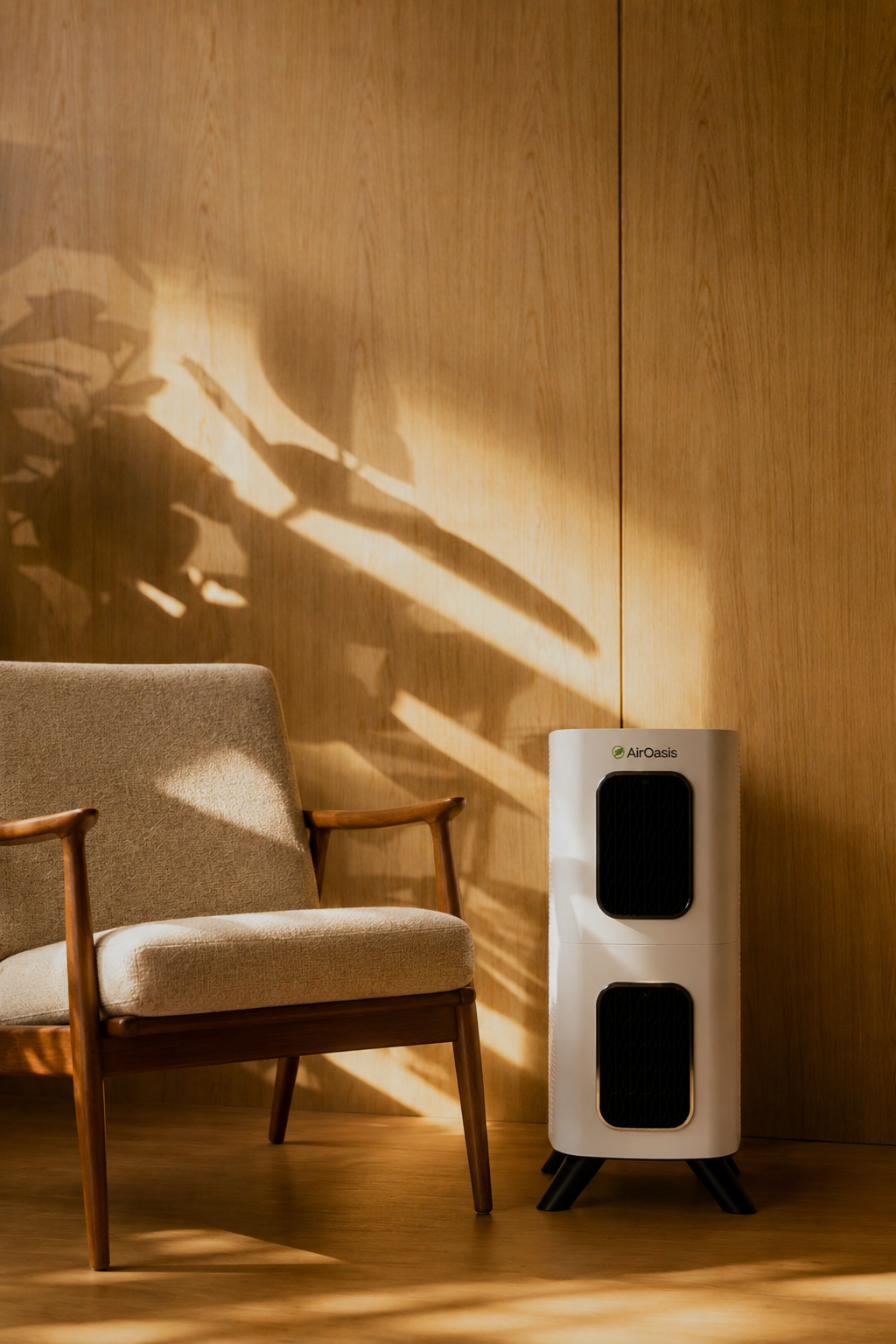 iAdaptAir purifier in a living room