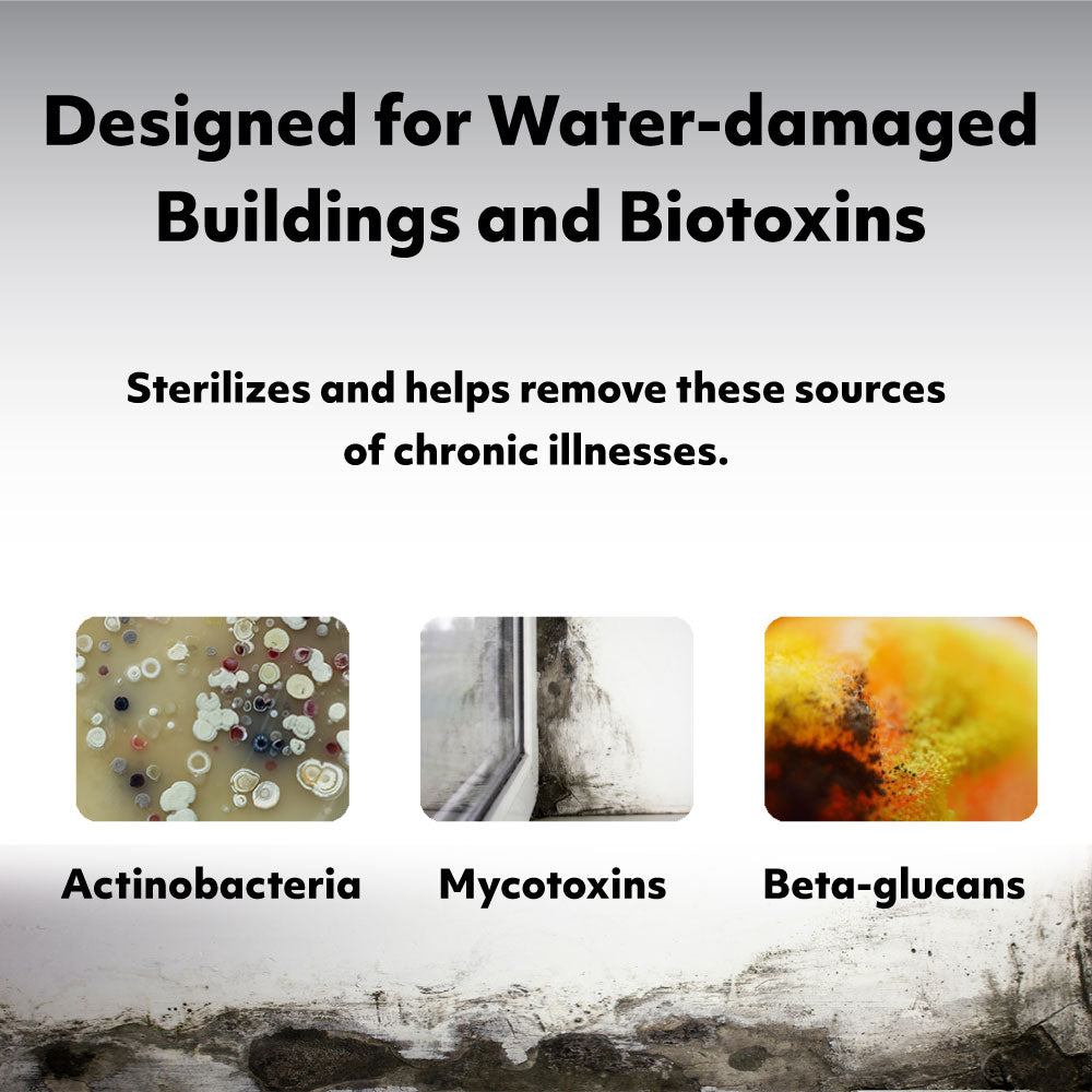 designed for water damaged buildings and biotoxins